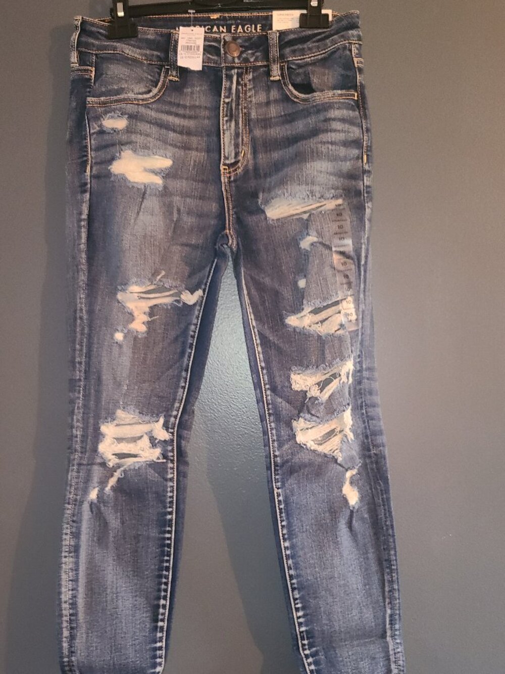 NWT American Eagle Hi-rise Jegging Crop Drstroy Is A Thing